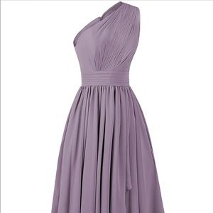 One shoulder bridesmaids dress